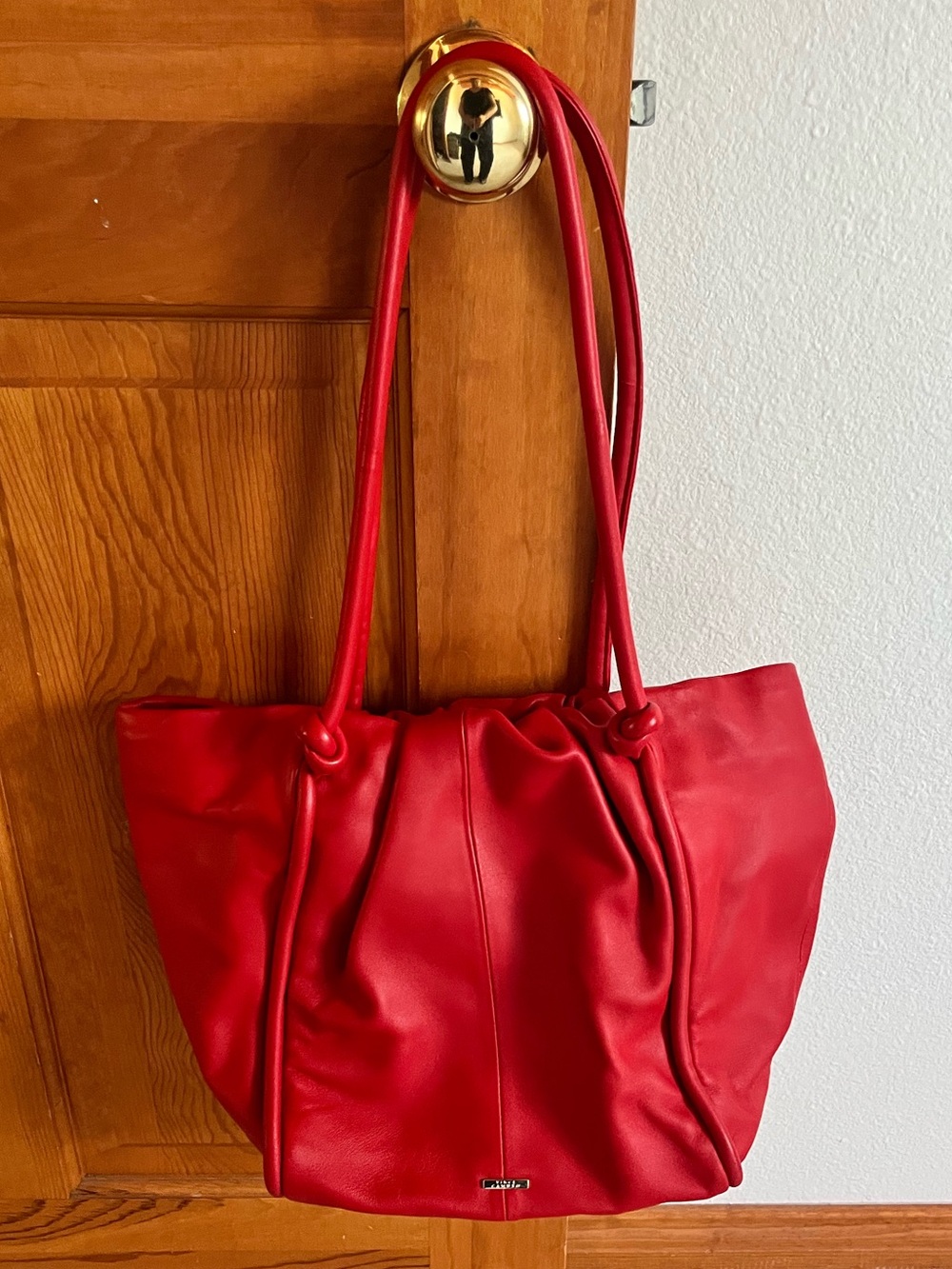Vince Camuto Red Leather Tote Purse - buttery soft